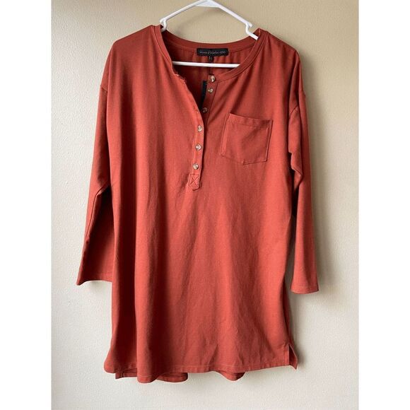 House of Harlow 1960 Dresses & Skirts - House of Harlow 1960 Casual Crew Neck 3/4 Sleeve Burnt Orange Dress Size XS
